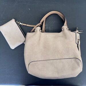 Simply Noelle Taupe Shoulder Bag with Pouch